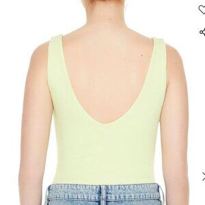 Forever 21 Textured V-Back Tank Bodysuit